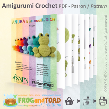 Grenouille Frog - Endangered Animals Species / Espèce Animaux en danger - Amigurumi Crochet - FROGandTOAD Créations